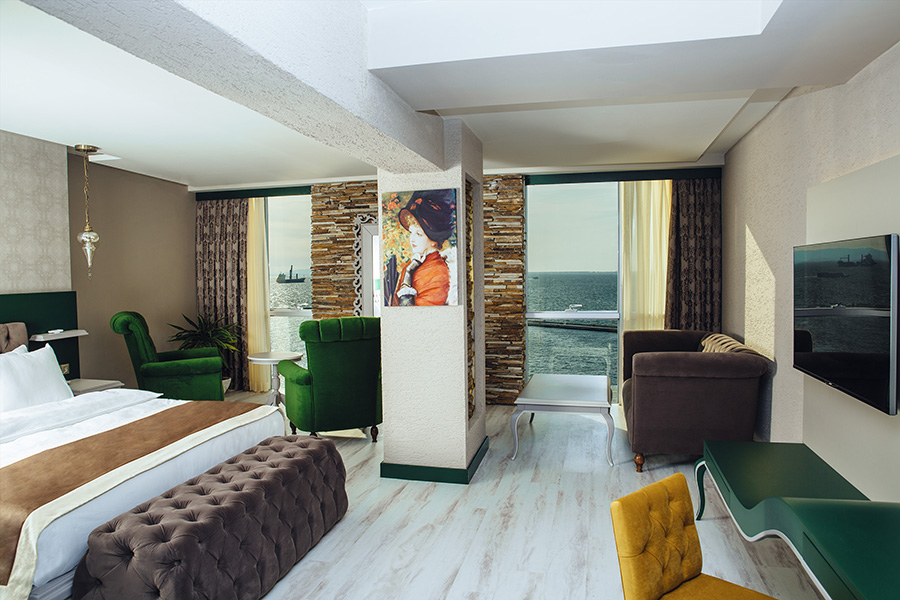 Pasaport Pier Hotel / deniz manzaralı deluxe oda